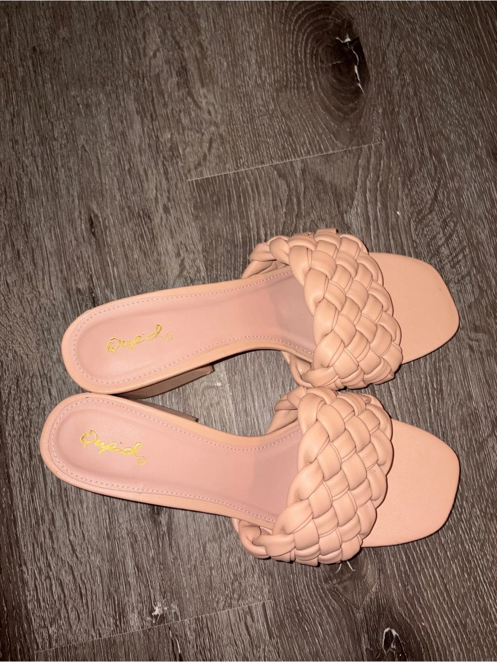 Women’s Braided Slide Sandals — Blush Pink